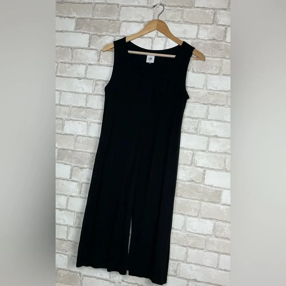 CAbi Beyond Tee Black Sleeveless Tunic Top Size S
